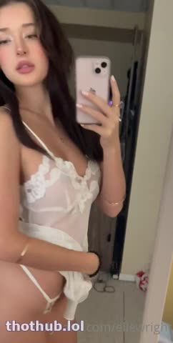 OnlyFans leaked Elle wright white lingerie tease on HDthot