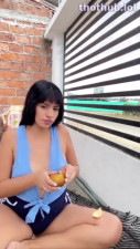 Ecuador Girl Nip Slip while lounging