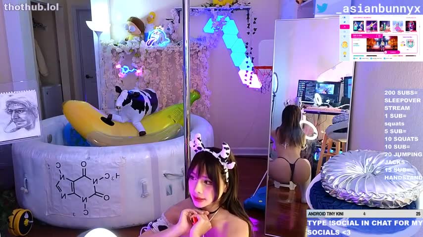 OnlyFans leaked AsianBunnyX - Jessica Ly - Misfitbunny - Mirror Squats Cow Cosplay on HDthot