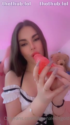 Lauren Alexis OnlyFans leaked Lauren Alexis Sucking a Dildo While Cosplaying As a Maid on HDthot