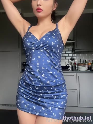 OnlyFans leaked Meowko Sexy Blue Dress Tease Onlyfans Patreon Leak on HDthot