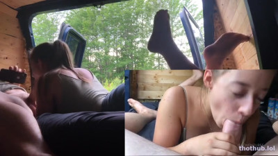 LLadventures back seat blowjob