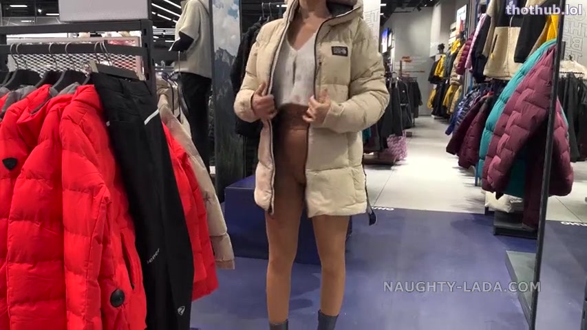 OnlyFans leaked NaughtyLada - Shopping Wearing Seamless Tights on HDthot