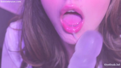 Bonnierabbit POV Sloppy Dildo Blowjob Onlyfans Leak