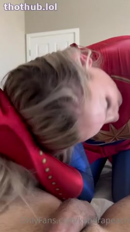 Kendra Peach OnlyFans leaked Kendra Peach Blowjob - Captain Marvel Cosplay on HDthot