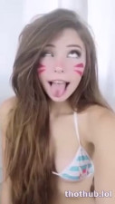 Belle Delphine tongue out