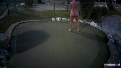 Lily_is_naked:Lily playing golf