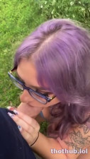 Ophelia420 outdoor blowjob