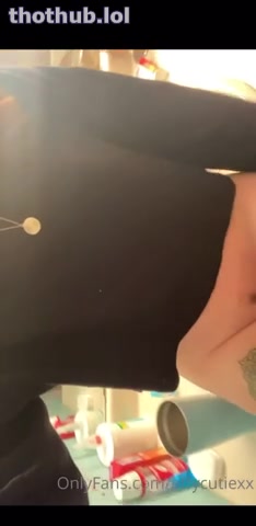 OnlyFans leaked Effycutiexx masterbates in public bathroom on HDthot