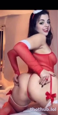 Lilsatanbaby uses vibrator in red sexy lingerie