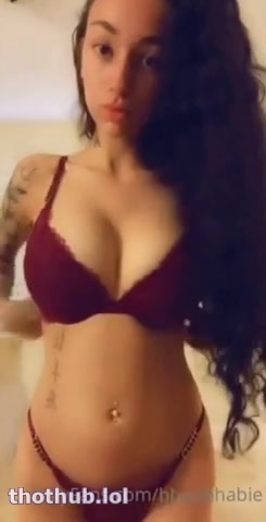 Bhad Bhabie OnlyFans leaked Bhad Bhabie Red Lingerie Tease on HDthot