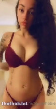 Bhad Bhabie Red Lingerie Tease