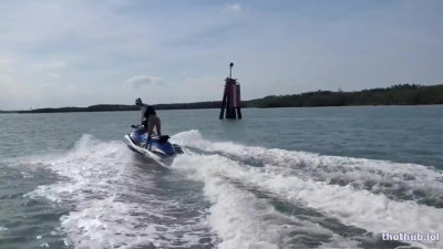 Lydialuxy bottomless on jet ski