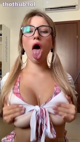 OnlyFans leaked Natalia Fadeev school girl outfit tease on HDthot