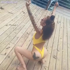 Bhad Bhabie Yellow Bikini Twerk