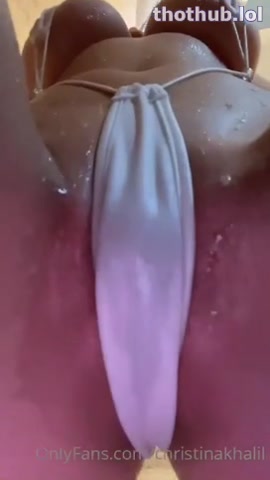 OnlyFans leaked Christina Khalil Wet Slingkini Pussy POV Video Leaked on HDthot