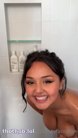 OnlyFans leaked BabyFacedHoe Shower + Facial on HDthot