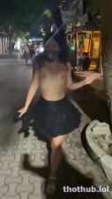 Hot girl walking in public