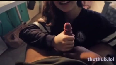 Cute young teen sucking