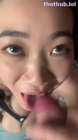 OnlyFans leaked Cute Asian Girlfriend Swallow My Cum on HDthot