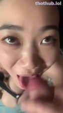 Cute Asian Girlfriend Swallow My Cum