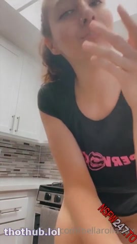 OnlyFans leaked Bella Rolland X fingering in the kitchen on HDthot