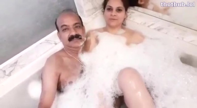 Nude bath hot indian couple