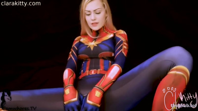 Clarakitty Captain Marvel Dildo Blowjob OnlyFans Video