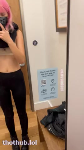 OnlyFans leaked luvcoregf petite changing public room on HDthot