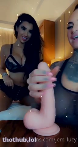 Chloe Khan OnlyFans leaked Chloe Khan dildo blowjob with Jemma Lucy on HDthot