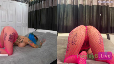 hayley b  Hot Pink Fishnet Solo