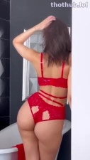 Yael Cohen Aris Ass Red Lingerie Tease Onlyfans Leak