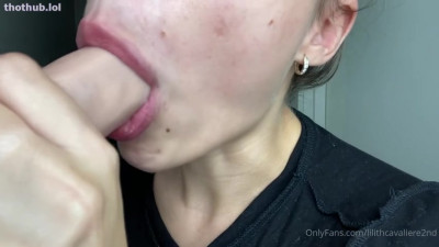 Lilith cavaliere suck dildo