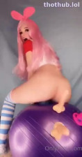 Belle Delphine riding dildo