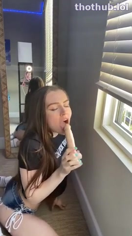 OnlyFans leaked Ally Hardesty Gagging Deepthroating Dildo on HDthot