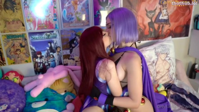 avaakit raven and Starfire cosplay