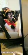 Megumin cosplay masturbation