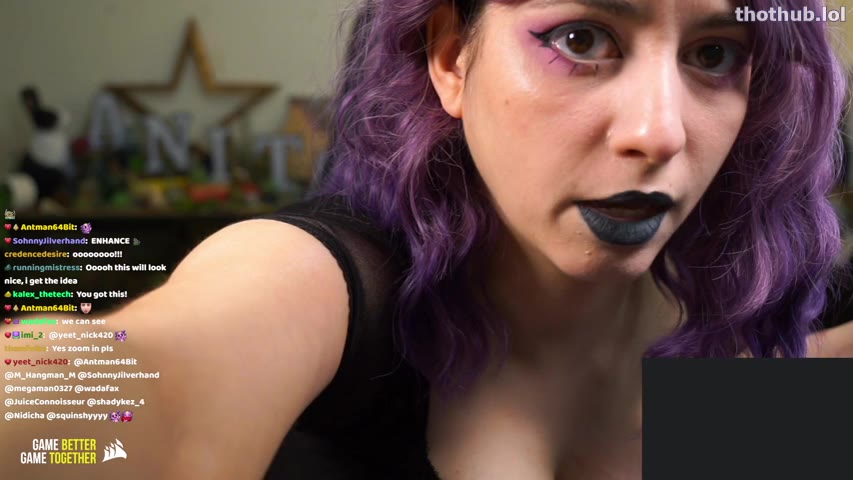 OnlyFans leaked Sweet Anita Big Tits Close Up Goth Make Up Twitch Clip on HDthot