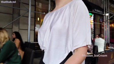 missionicecream - Loose White Top & See-Through Outfit Change