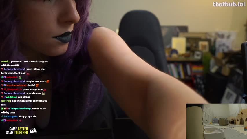 OnlyFans leaked Sweet Anita Deep Cleavage Goth Witch Outfit Twitch Clip on HDthot