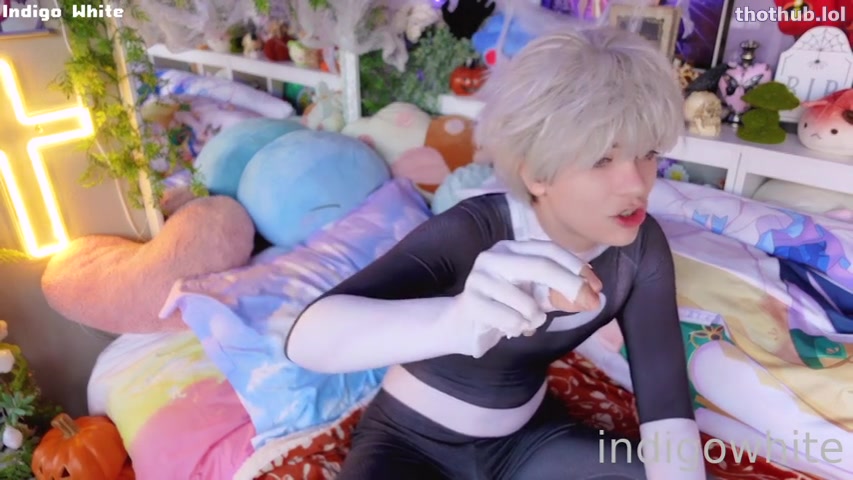 OnlyFans leaked INDIGO WHITE - DANNY PHANTOM COSPLAY FAKE DICK AND FUCK A DILDO on HDthot