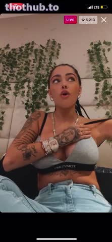 OnlyFans leaked Malu Trevejo (8) IG Live Near Nip Slip on HDthot