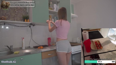 Gavrilka Cooking in Hot Booty Shorts