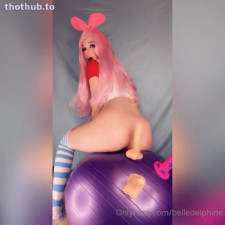 Belle delphine rides a dildo ball