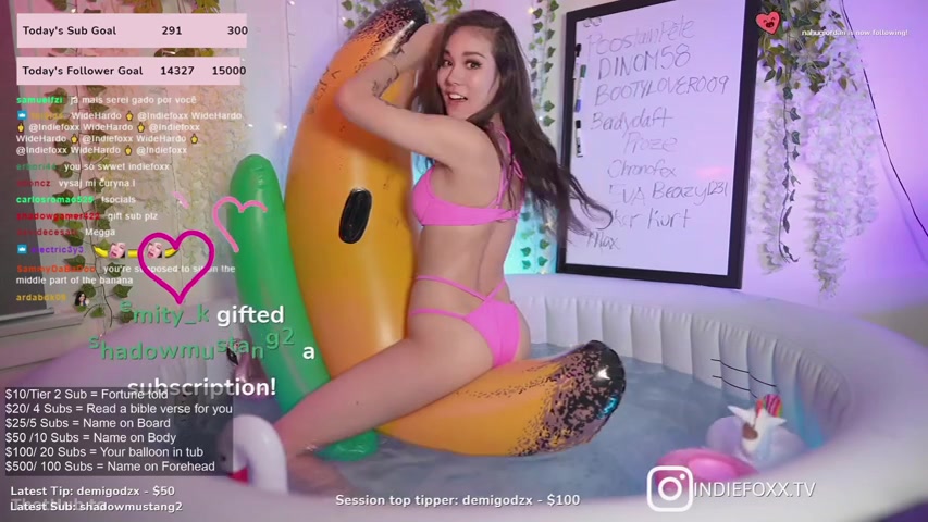 JenFoxxUwU OnlyFans leaked IndieFoxx Banana Hot Tub Twitch Highlights on HDthot