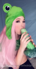 Belle Delphine sucking and showing nipples (Video 1)