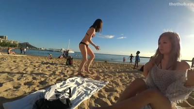 Becca & Hafu - Sexy Bikini Beach Videos (Video 1)