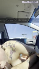 Hailee Starr sucking in a car