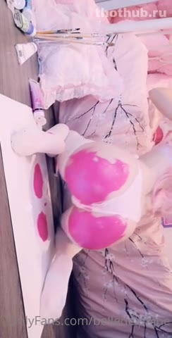 Belle Delphine OnlyFans leaked Belle Delphine Ass Painting Set Leaked (Video 2) on HDthot