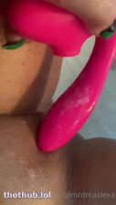 dreaalexa pink vibrator creamy orgasm in bath